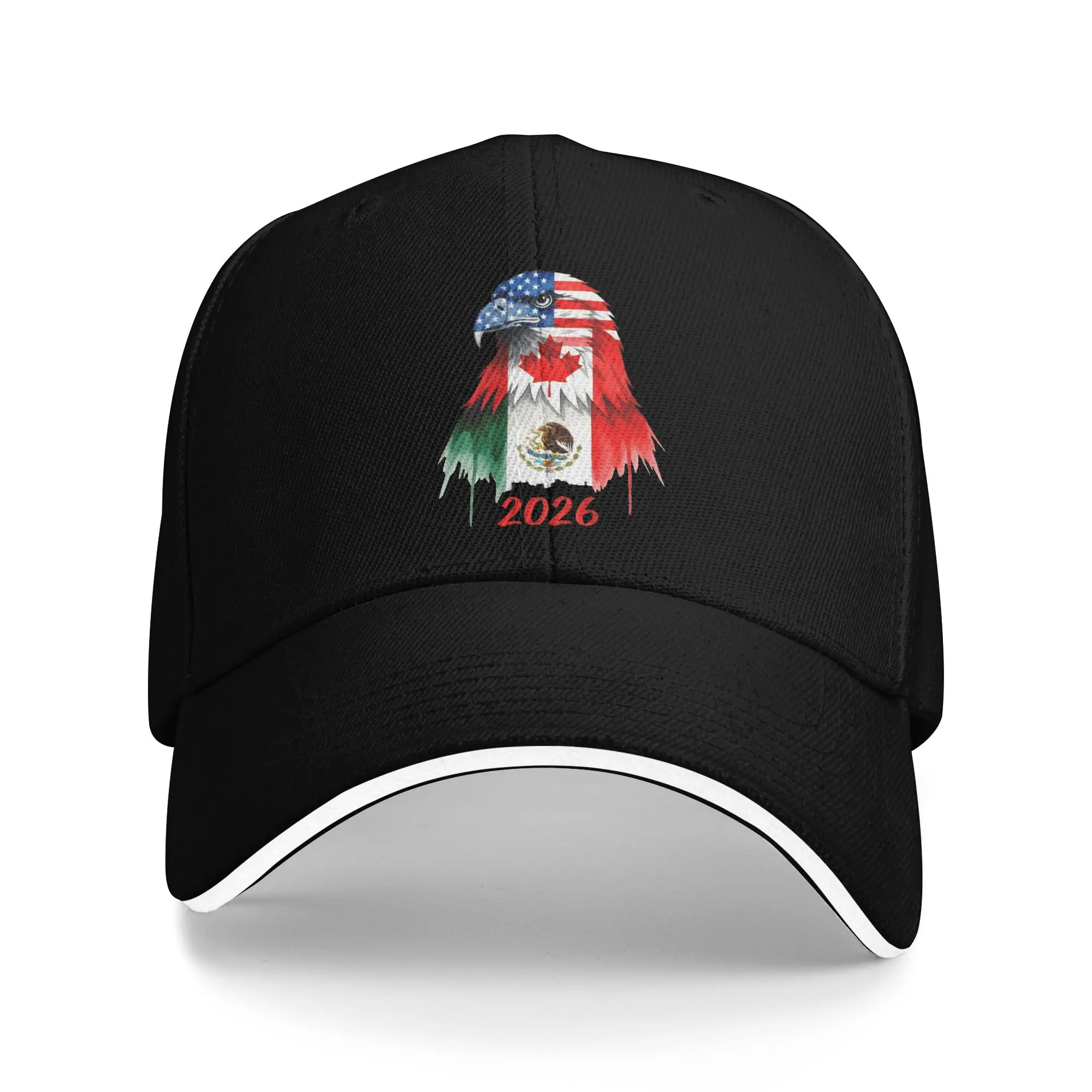 2026 USA Canada Mexico Soccer Casual Baseball Cap Summer Trucker Hat Sun Kpop Rock Hip Hop Hats Female Male Trendy Baseball Caps