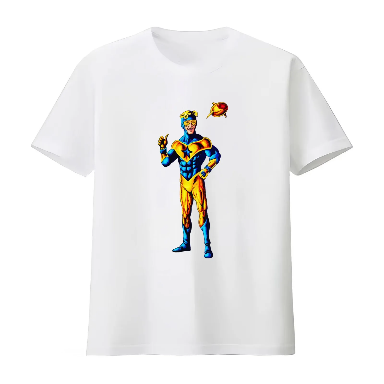 Booster Gold and Skeets T-Shirt Summer Casual Cotton Tee Oversized Streetwear Tops Vintage Graphic Print Unisex Men Women