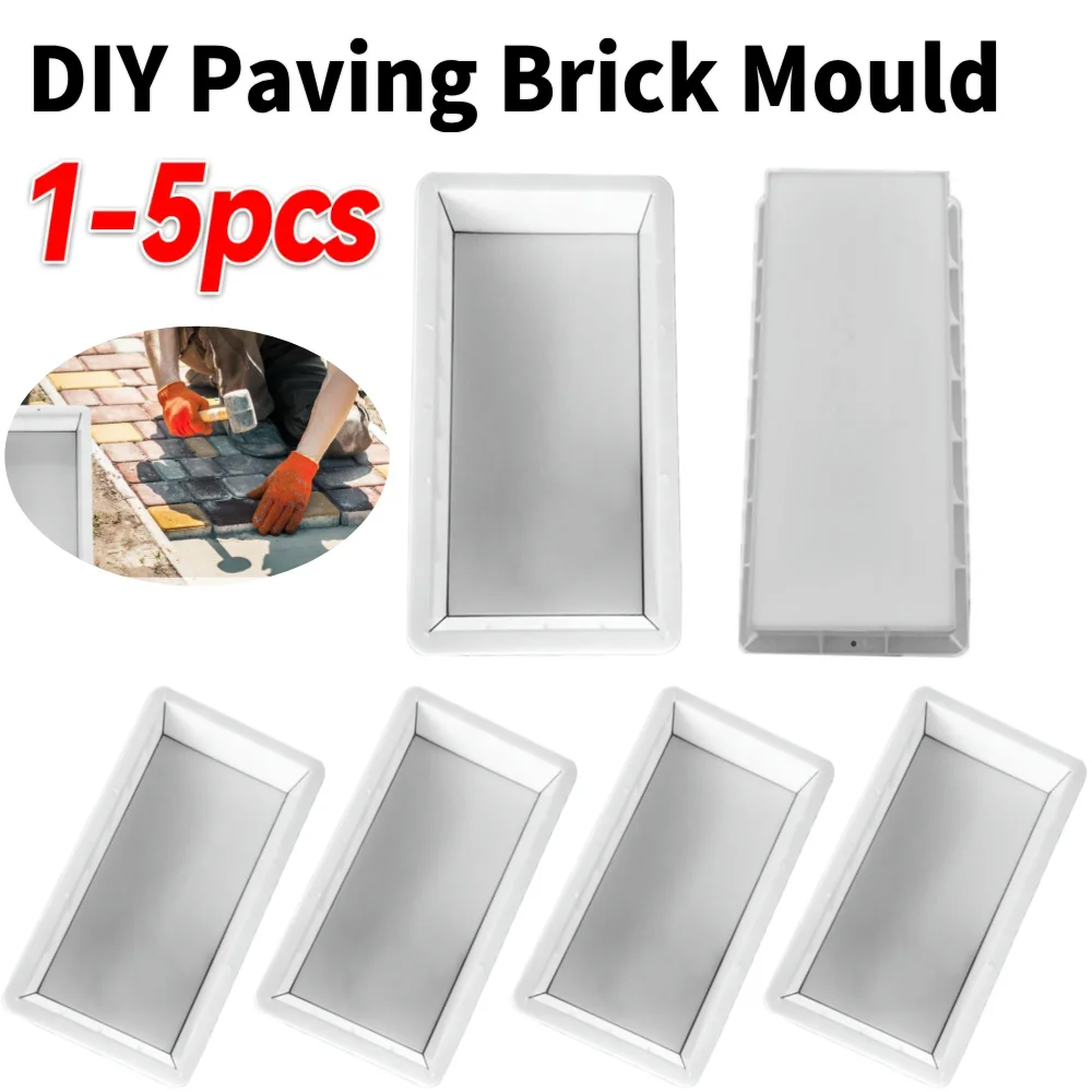 Garden Path Paving Moulds Home DIY Concrete Reusable Rectangle-shaped Stone Mold