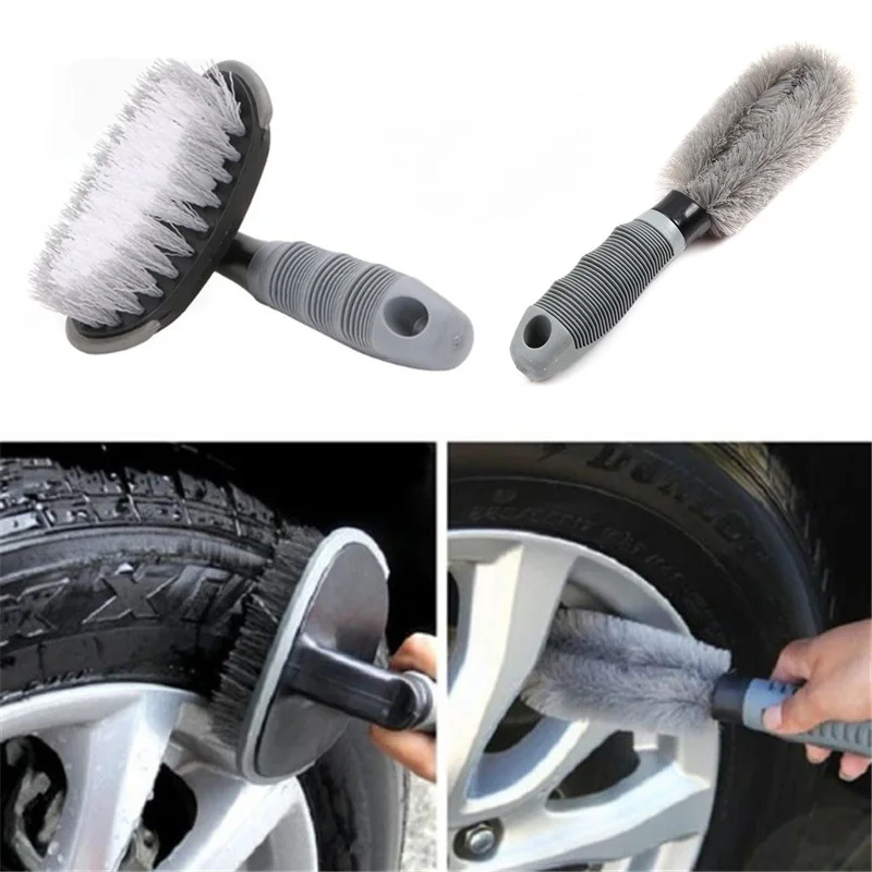 

Car Wheel Brush Tire Cleaning Brushes Tools Car Rim Scrubber Cleaner Duster Handle Motorcycle Truck Wheels Car Detailing Brush