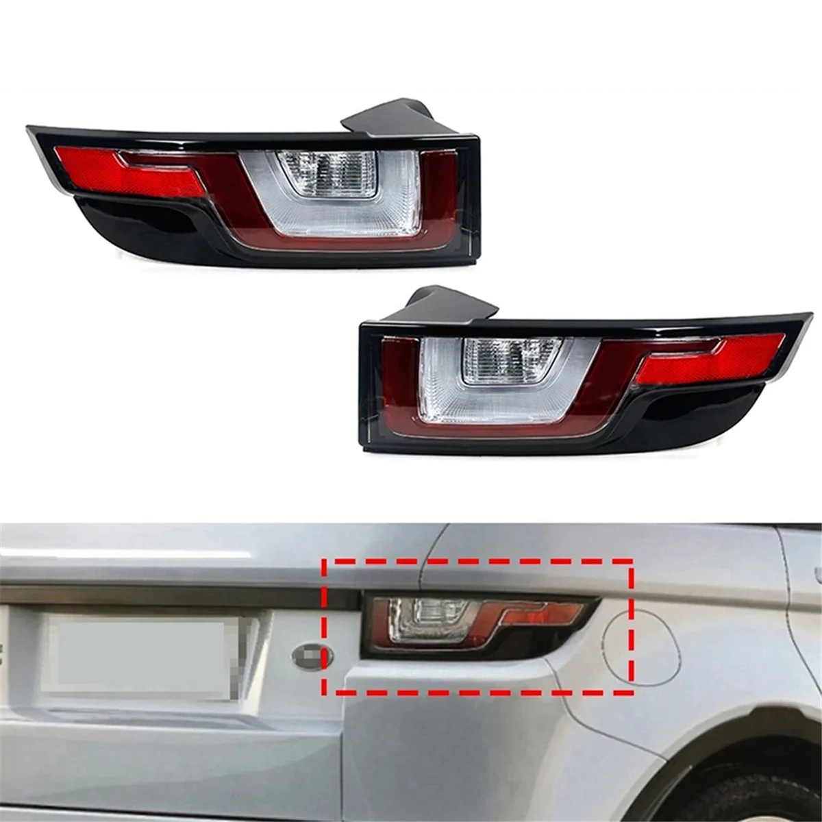 Car Left Rear LED Brake Light Tail Stop Lamp for Land Rover Range Rover Evoque 2016-2019 Tail Light Assembly LR058817-B