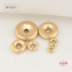 Real 14K Gold Filled Flat Rondelle Beads Gold Beads for Jewelry Making Handmde DIY Accessories Gold Jewelry Findings Seed Beads