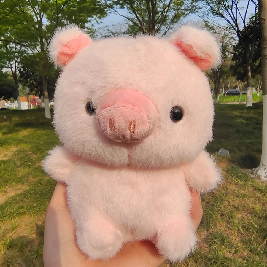 15cm Pig Plush Toy Lovely Pink Good Night Porker Fluffy Doll Kawaii Stuffed Soft Cute Things Sofa Bed Decoration Birthday Gift