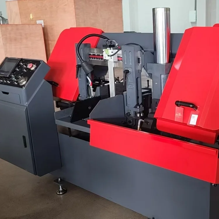 Hydraulic Touch Screen Automatic Metal Band Saw with Button Control