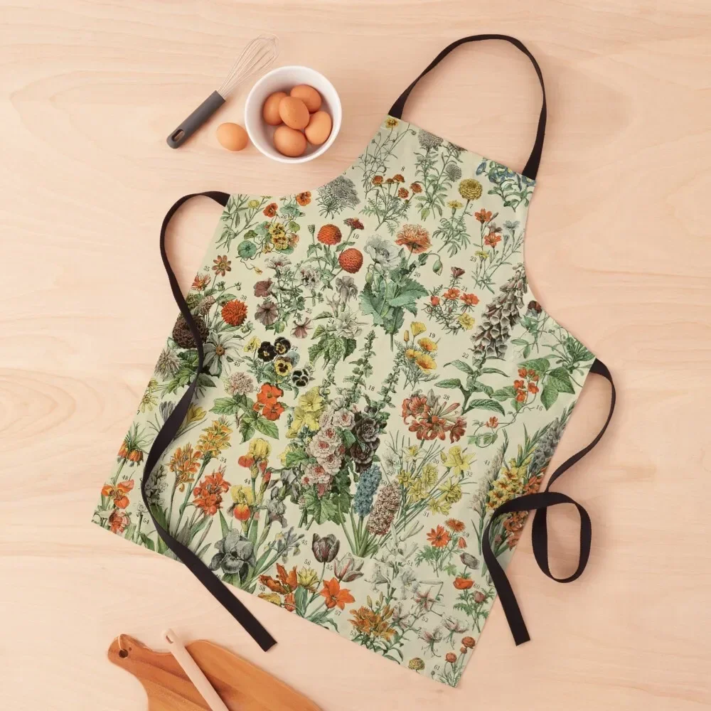 

Adolphe Millot Fleurs Vintage Flowers Apron Kitchen Supplies Idea Goods men Apron
