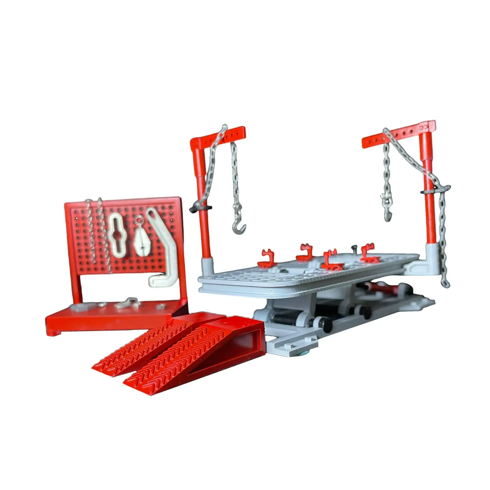 Kit de levage de Garage, accessoires de scène de magasin de voiture de bricolage, peut se déplacer de haut en bas, modèle d'outil de réparation automobile, 1/64