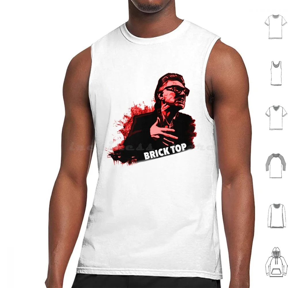 

Топ-майка с кирпичной вставкой, жилет без рукавов, персонаж из британского фильма «Бенисио дель Торо» Алан Гай Ричи