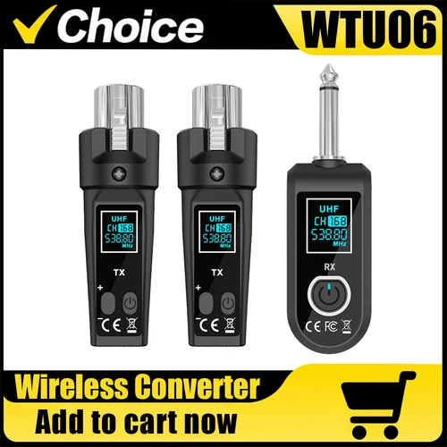 Micrófono UHF convertidor inalámbrico condensador dinámico recarga Universal XLR transmisor y receptor para micrófono mezclador de Audio guitarra