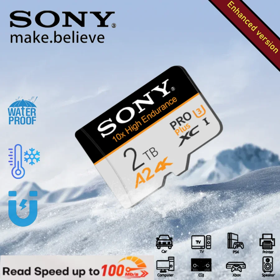 การ์ดหน่วยความจำ Sony SD 2TB 1TB 512GB 256GB 128GB Micro TF Card ถ่ายโอนข้อมูลเร็วพิเศษ - สำหรับโทรศัพท์และพีซีเพื่อเพิ่มความจุ