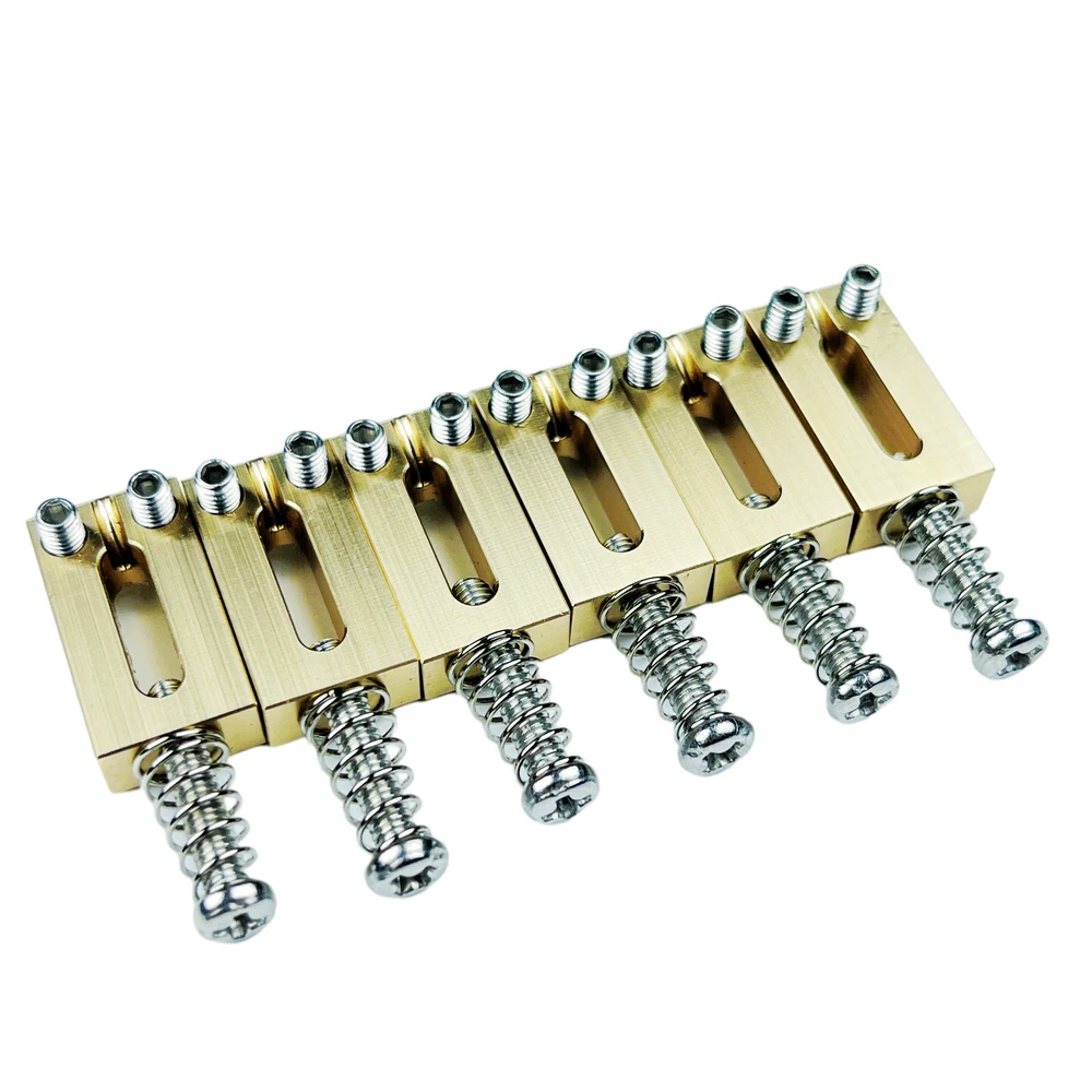 1 Set Electric Guitar Tremolo Bridge Brass Saddles 10.5MM/10.8MM For ST TL Style Guitar Parts [Made in Korea]