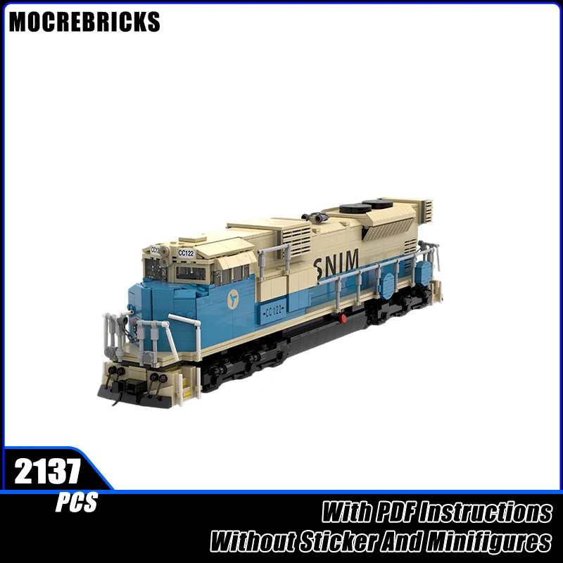 MOC Mauritania Railway SNIM SD70ACS Carriage Train Building Blocks Model Bricks Boy Toys Xmas Gift