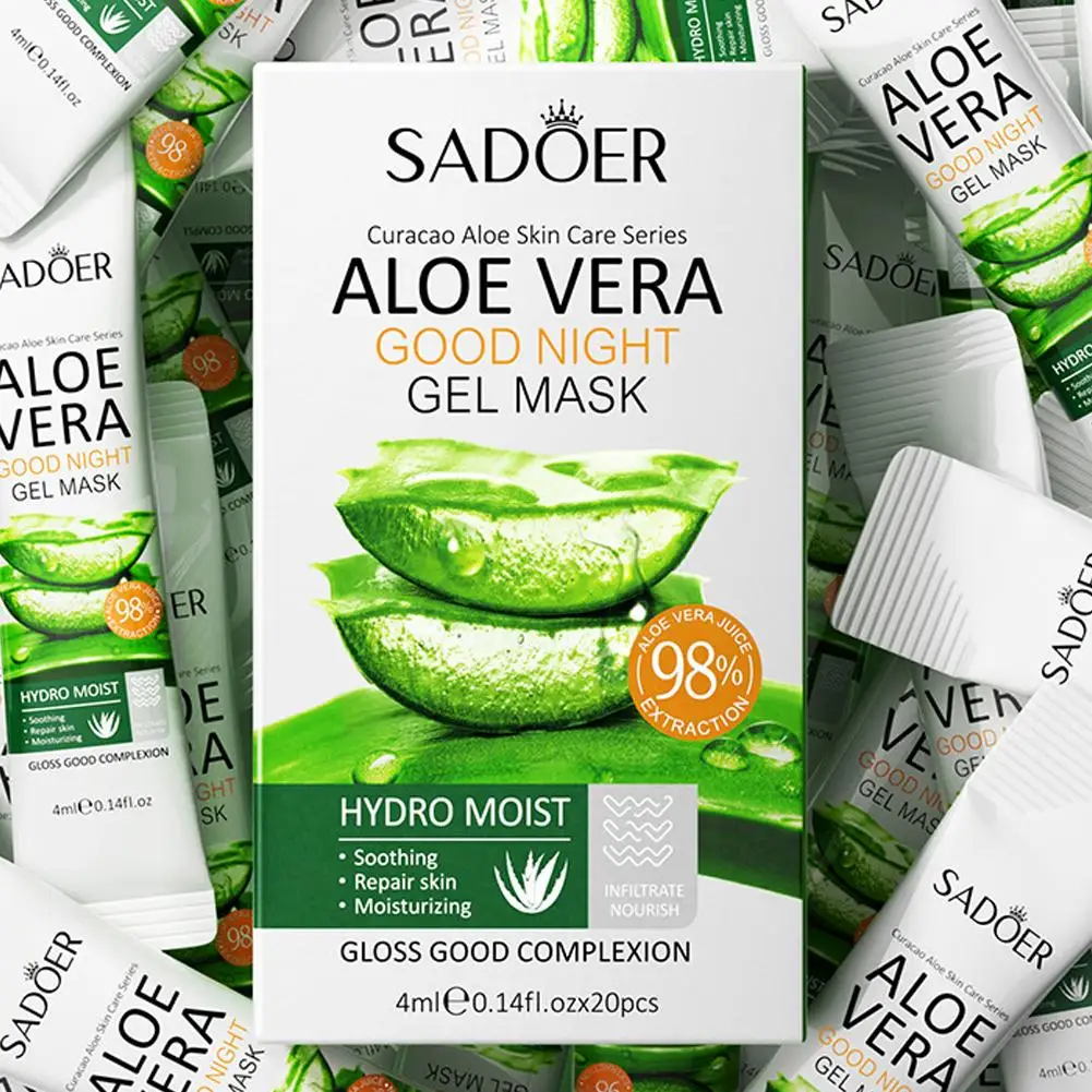 Aloe Vera Moisturizing Sleep Facial Mask 20pcs/Box Disposable Travel Portable Skin Care Face Cream Multi Pack