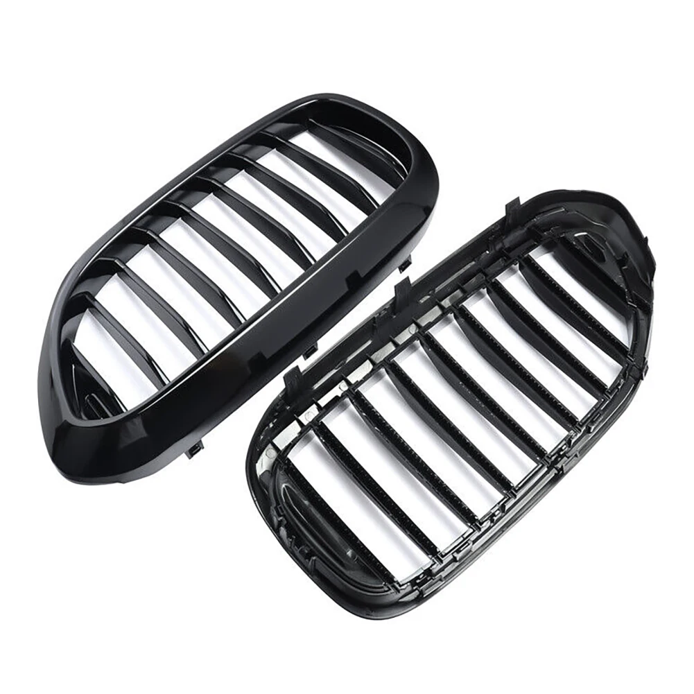 2Pcs Front Bumper Kidney Grill Grilles For BMW 5 Series G30 G31 G38 2017 2018 2019 2020 Upgrade To Facelift Style Racing Grills