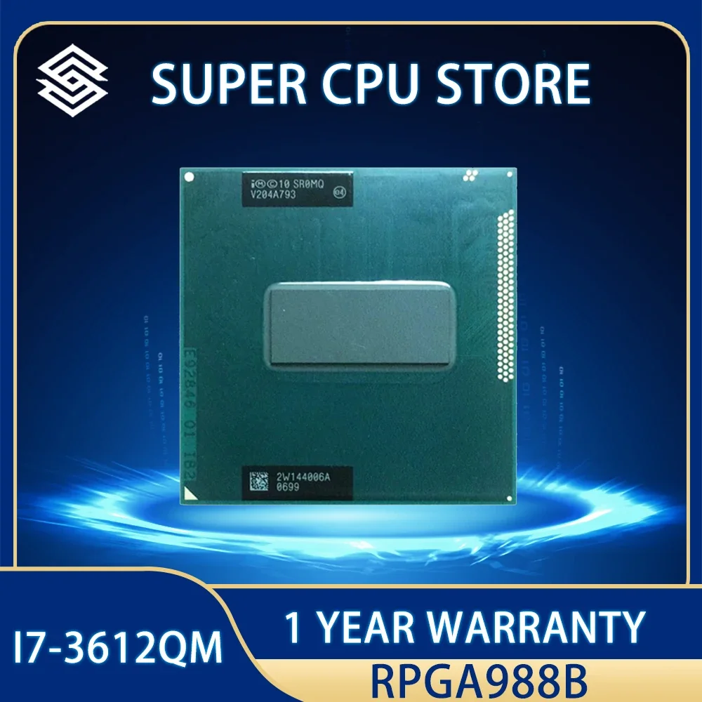 

Intel Core i7-3612QM i7 3612QM SR0MQ CPU Processor 6M 35W 2.1 GHz Quad-Core Eight-Thread Socket G2 / rPGA988B