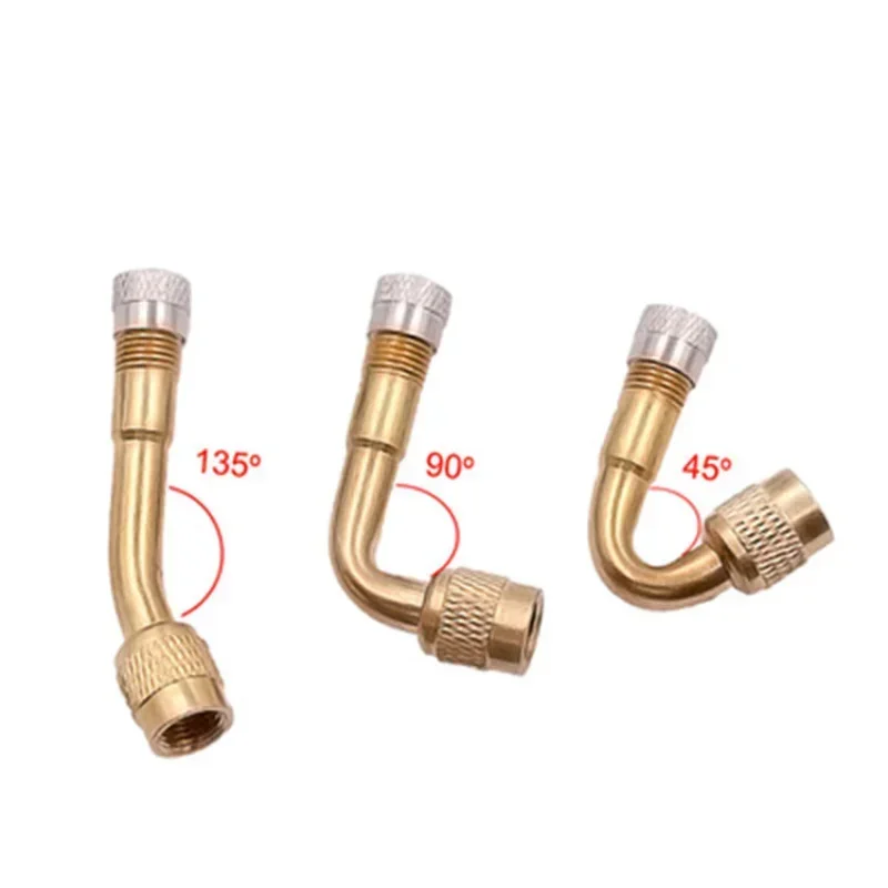 

45/90/135 Degree Tire Valve Extension for Truck Motorcycle Bike Adapter Car Valve Extension Stem Brass Air Tyre Valves