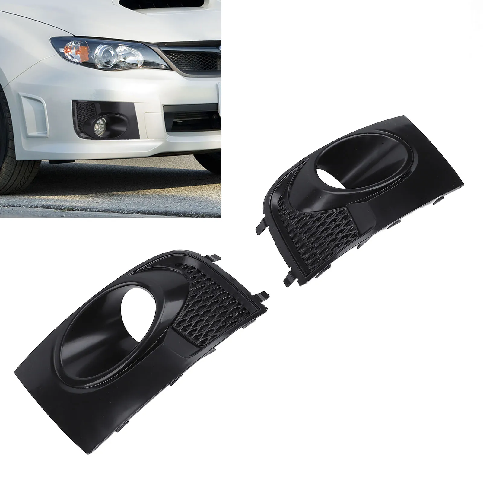 

1 Pair Fog Light Bezel Cover 57731FG300 Gloss Black Front Bumper Fog Lamp Bezel Frame for Impreza WRX STi 2011 to 2012