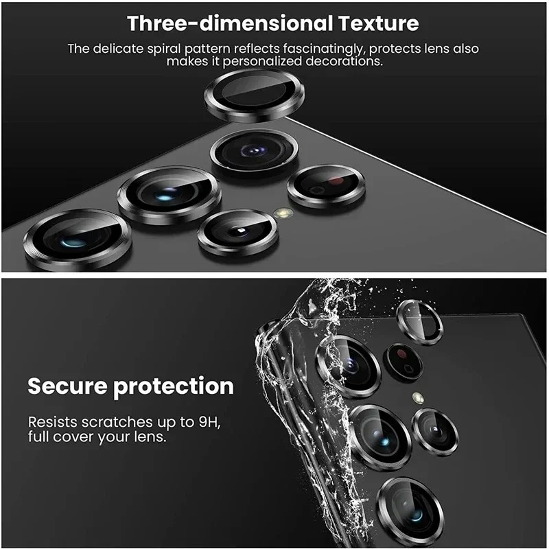 YpmMetal Lens Ring Glass for Samsung Galaxy S25 S24 S23 S22 Ultra Plus Z Fold 7 6 Camera Protection Cover HD Tempered Glass Case
