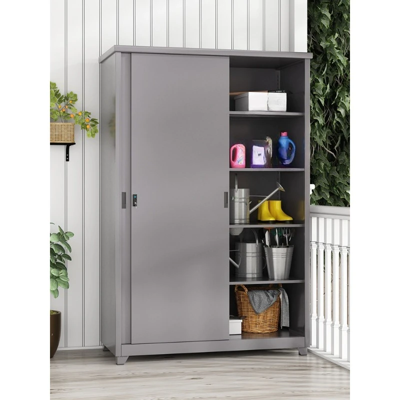 

Balcony Locker Outdoor Courtyard Rainproof Sunscreen Sunscreen Storage Cabinet Camping Fishing Equipment Storage Cabinet