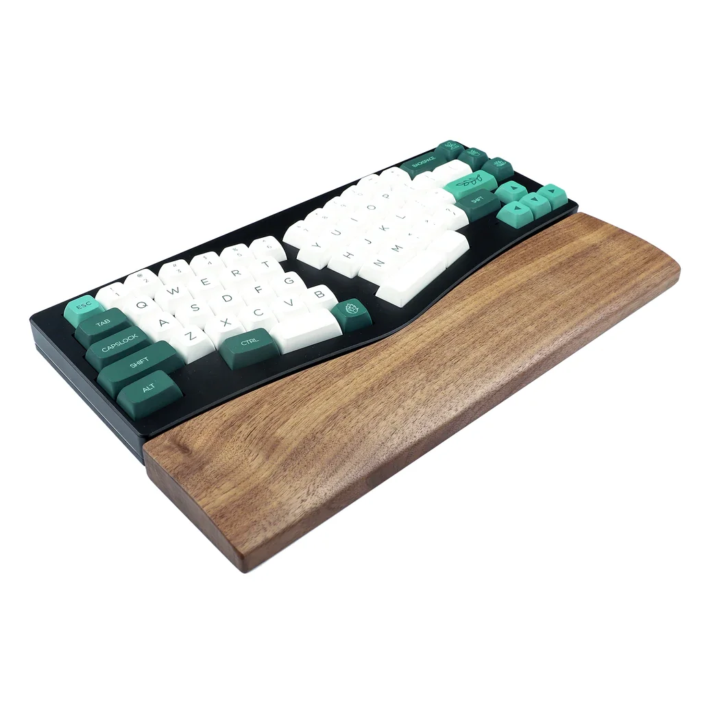 Solid Wood Walnut Wooden Wrist Rest For Wings Split Keyboard