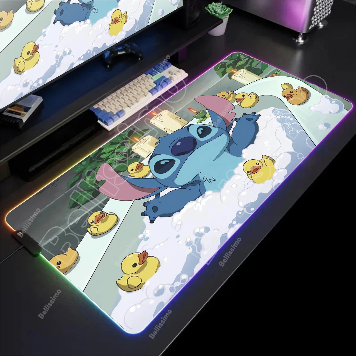 

RGB Gamer Accessory H-Harry P-Potter Keyboard Mouse Pad Mousepad LED Lighting Glowing Mouse Mats Rubber Gaming Computer Mausepad
