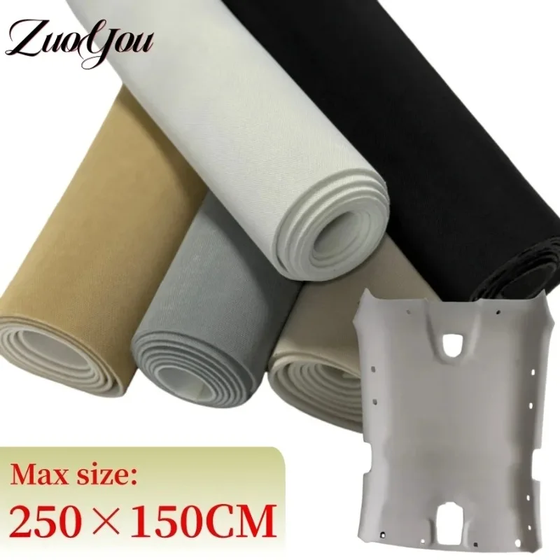 Car Mesh Headliner Fabric with Sponge Backing-Auto Roof Upholstery Repair Material for Car Interior Ceiling Renovation DIY Decor