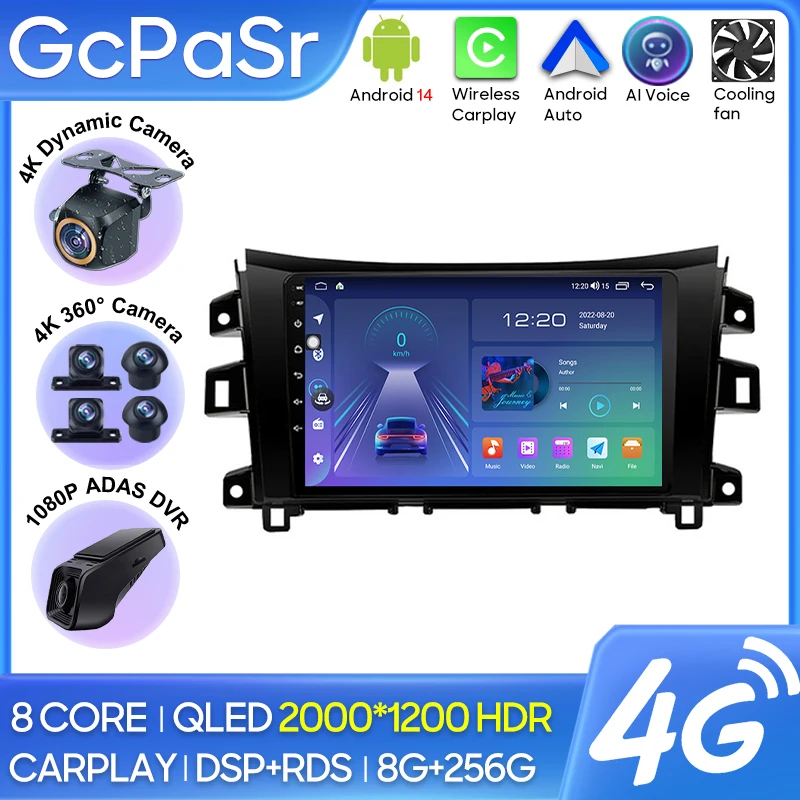 Car Radio Carplay For Nissan NAVARA Frontier NP300 2016-2018 Navigation GPS Android Auto Multimedia Player Stereo WiFi No 2din