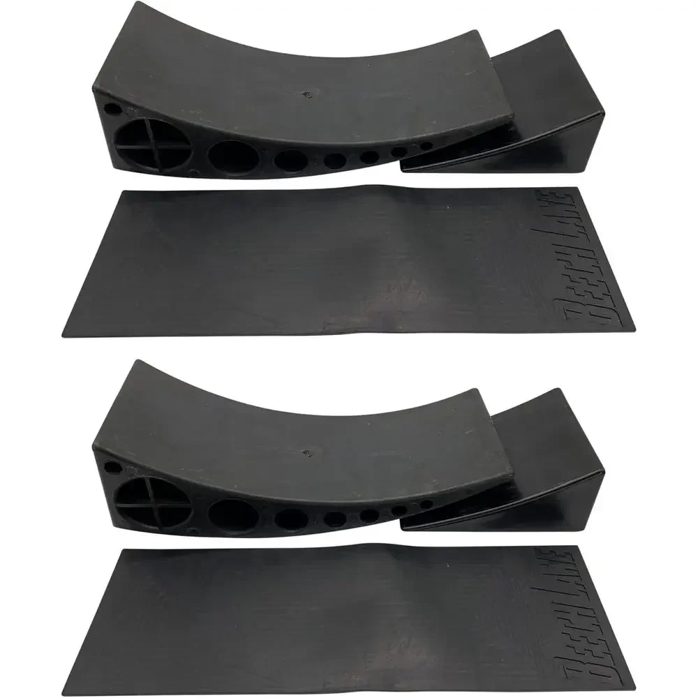 Beech Lane Camper Leveler 2 Pack - Precise Camper Leveling, Includes Two Curved Levelers, Two Chocks, and Two Rubber Grip Mats,