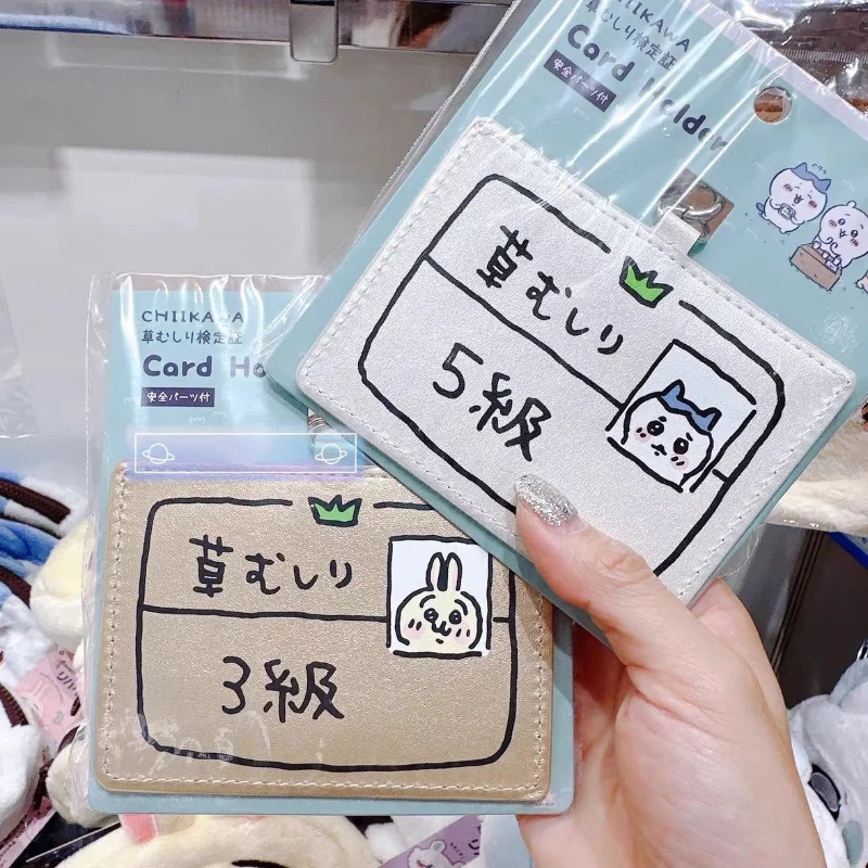 Cute Chiikawa Test Card Holder Hachiware ID Cover Usagi Anime