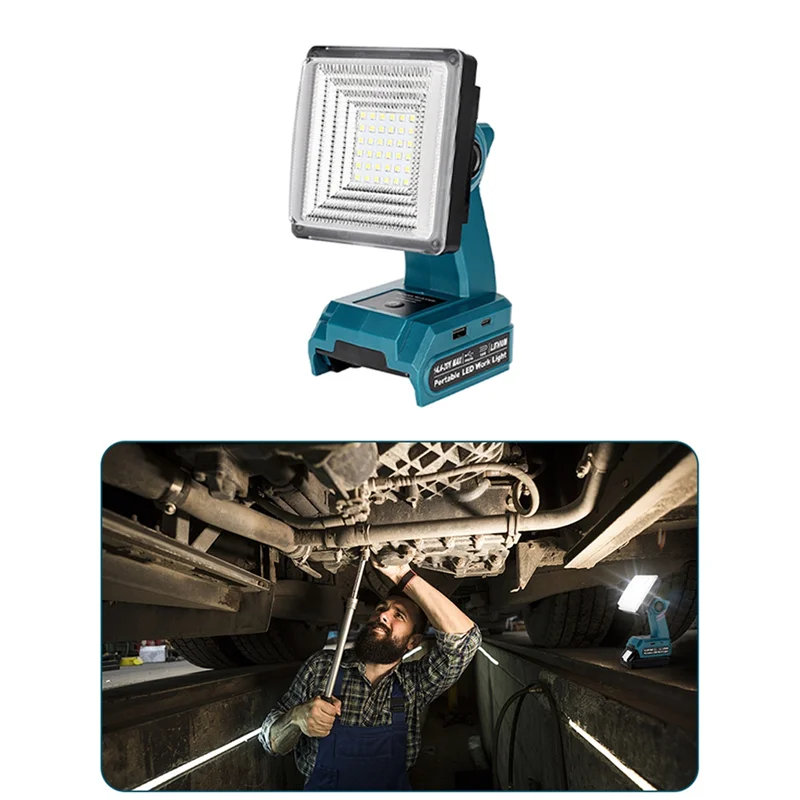 

ABFY-Cordless LED Work Light For 18V LXT Battery 25W LED Floodlight With USB Ports For Car Repairing Camping Emergency