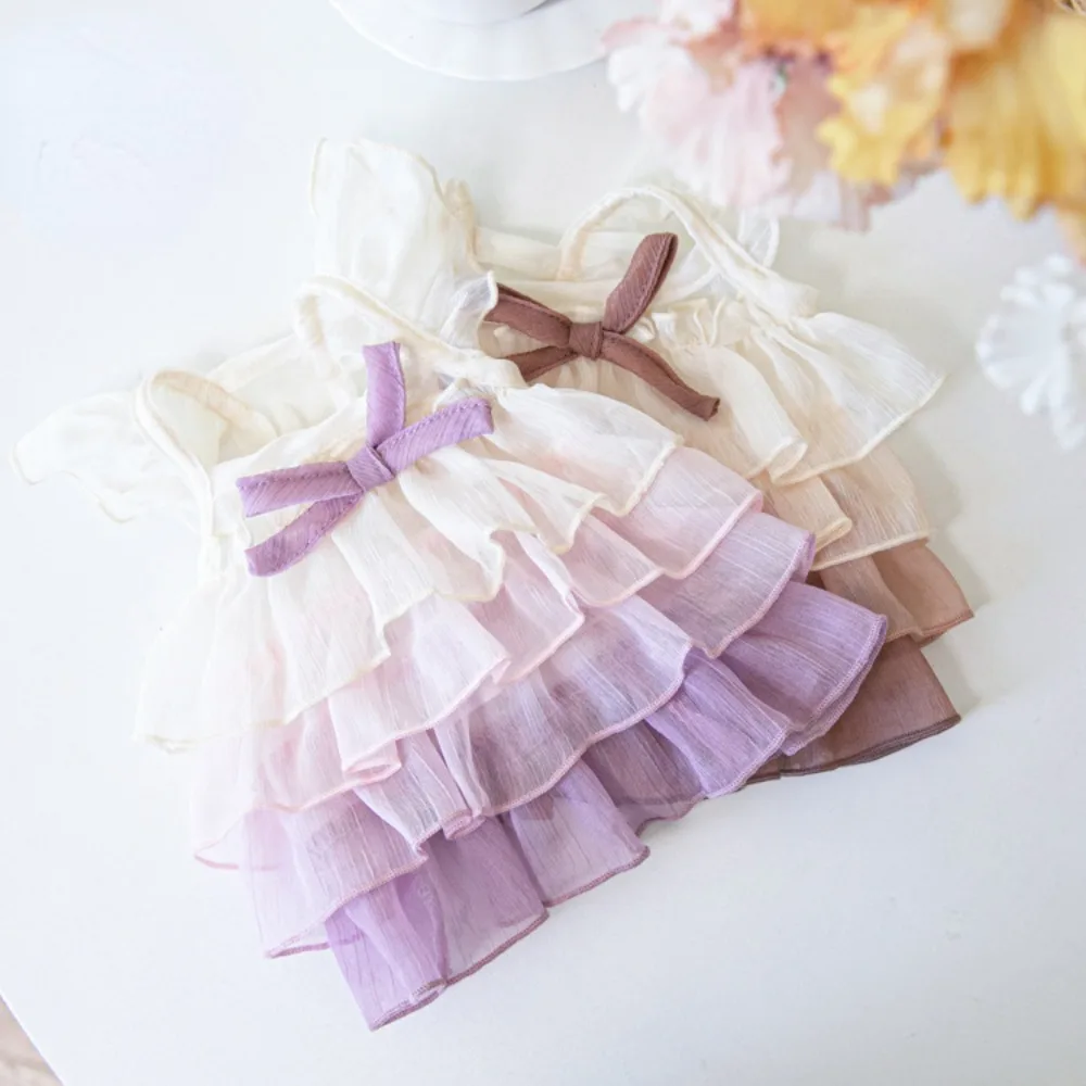 Pet Color Gradient Cake Skirt Pet Cat Dog Teddy Skirt Cute Sling Dress Fashion Pet Clothing Puppy Clothes Dog Clothes Designer