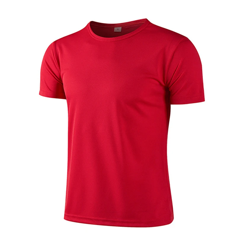 Men Breathable Bodybuilding Sport t Shirt Short Sleeve Football t-Shirts Men Quick Dry Running Gym Shirt Fitness Soccer Jersey