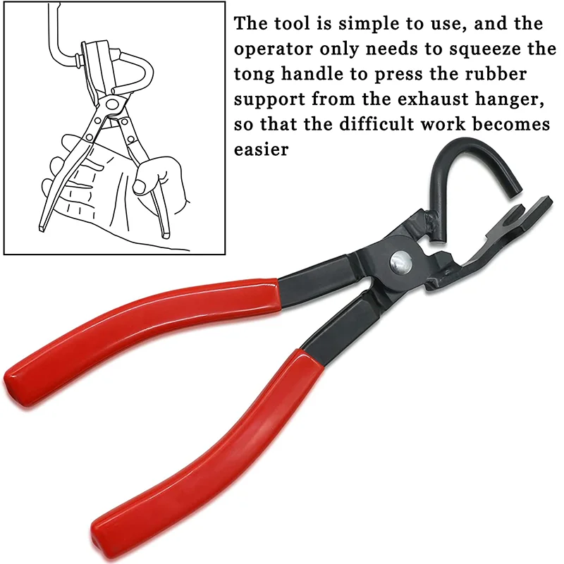 Exhaust Hanger Removal Pliers 38350 with Rubber Universal Automotive Support Disassembly Installed Bracket