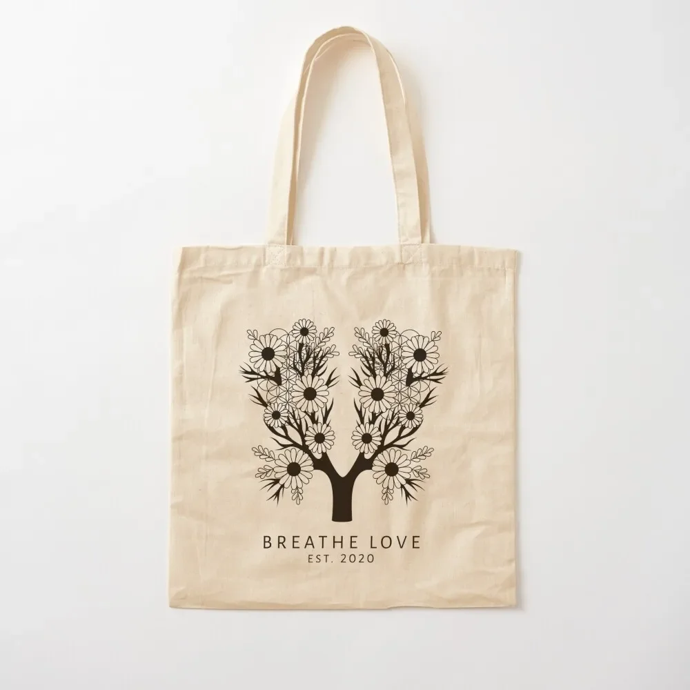 

The Breathe Love Tree - Black Tote Bag personalized tote bag Custom bag reusable shopping bags