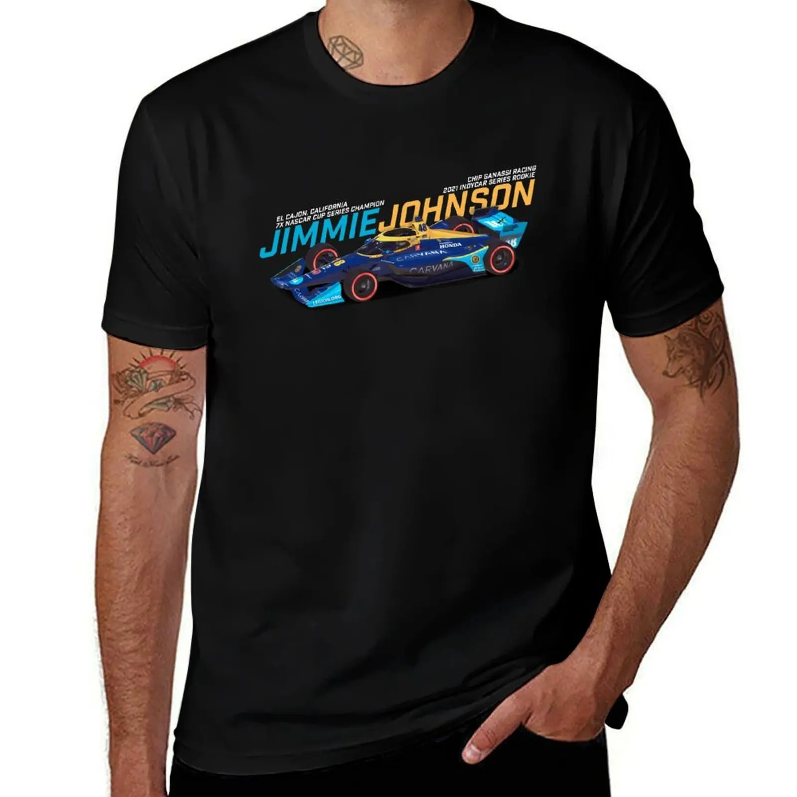 

Jimmie Johnson 2021 (color) T-Shirt t shirt man plain man t shirt designer man t shirt cotton high quality T-shirt