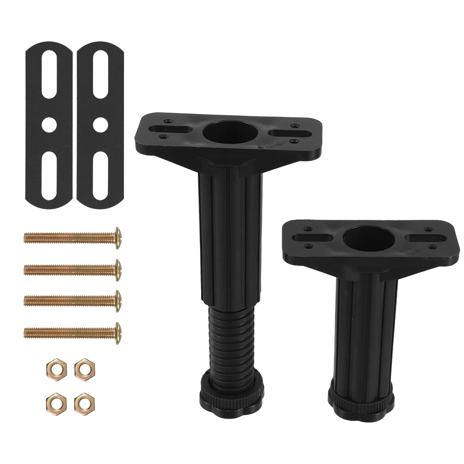 

2 Sets Adjustable Bed Frame Legs Heavy Duty Steel Plastic T-Shaped Furniture Support Frame For Dresser Table Sofa Floor