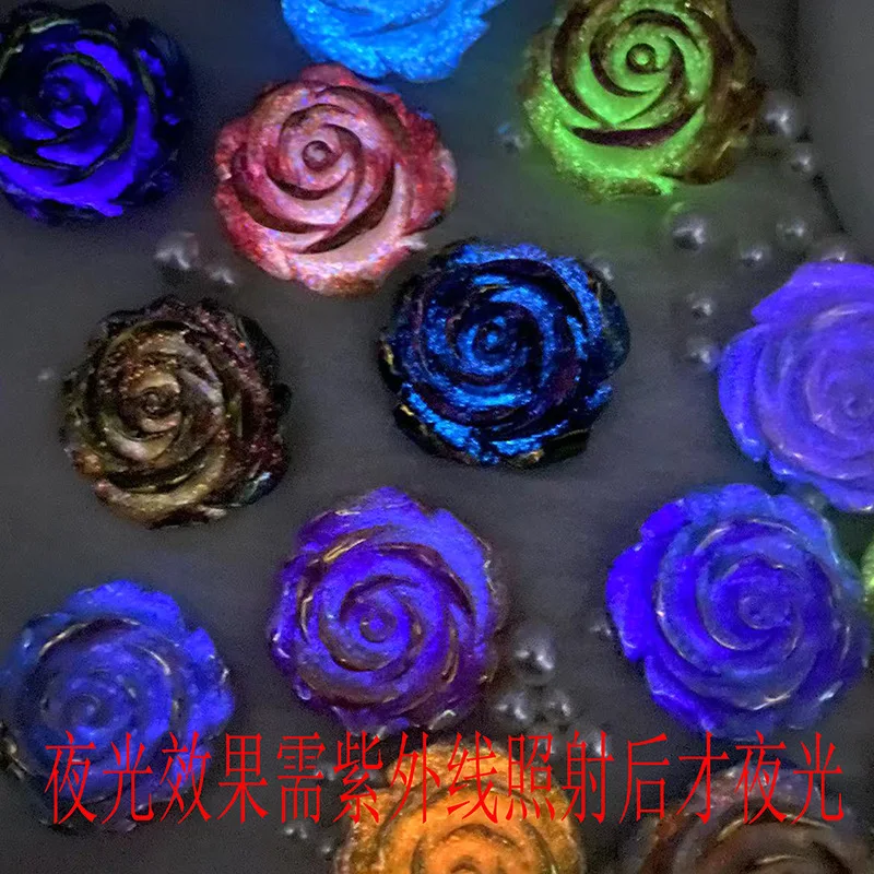 100PCS Resin Oil Painting luminous Camellia Tree Self-Made DIY Mobile Phone Case Hair Clip Headwear Decoration Material Package