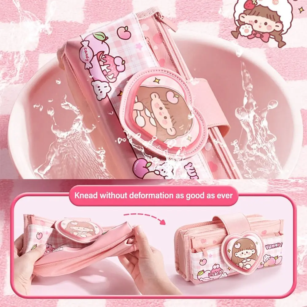 

Мультяшная 5-слойная сумка для ручек, большая емкость, пенал с принтом, канцелярские принадлежности, подарок, органайзер для канцелярских принадлежностей, школьный офис