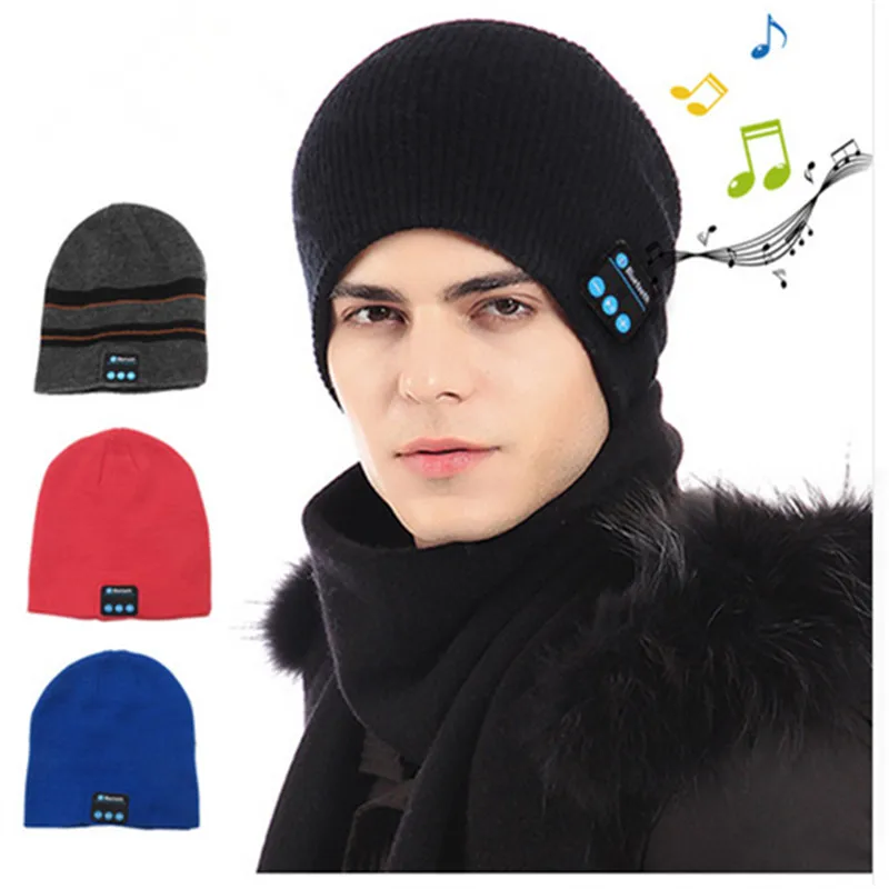 

New Bluetooth Music Headset Beanie Built-in Stereo Speaker Knitted Hat for Men Women Running Cap Outdoor Sports