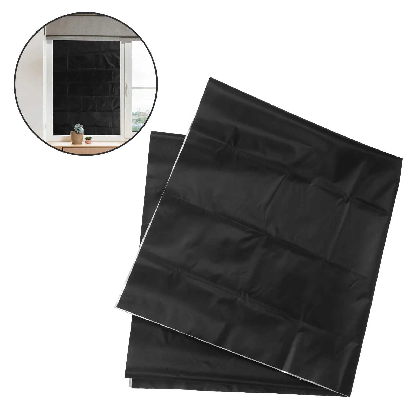 

Oxford Fabric Portable Blackout Curtain Bedroom Self Adhesive Cuttable Window Coverings Temporary Blinds Kitchen Bathroom