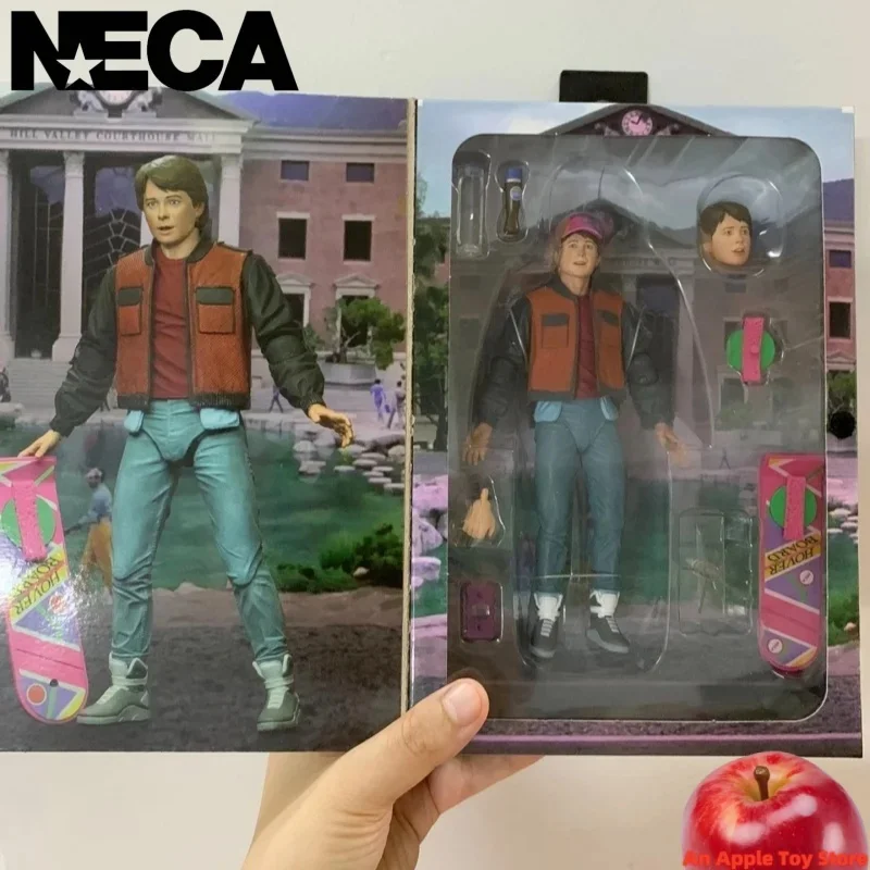 NECA Back To The Future Marty McFly Biff Griff Tannen Doc Brown Doc Brown Hazmat Suit Action Figure Martin Joker Clown Model Toy