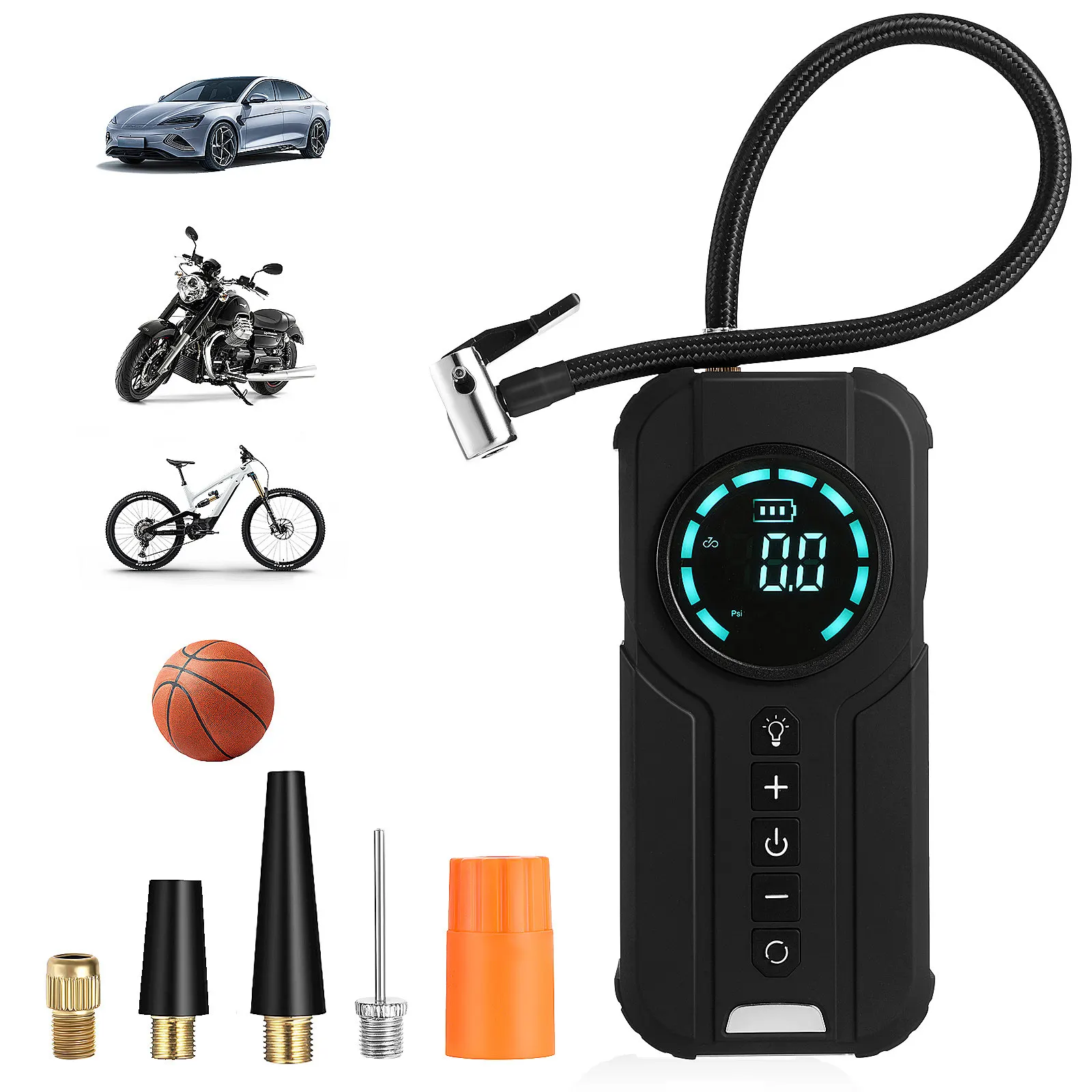 

Air Compressor Auto Tire Inflator Inflation Pump Portable for Car Cordless Vehicle