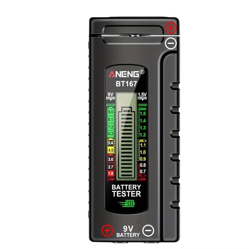

Battery Detector LCD 9V 1.5V Universal Button Battery Tester Voltage Test Checker Power Supply Diagnostic Tool