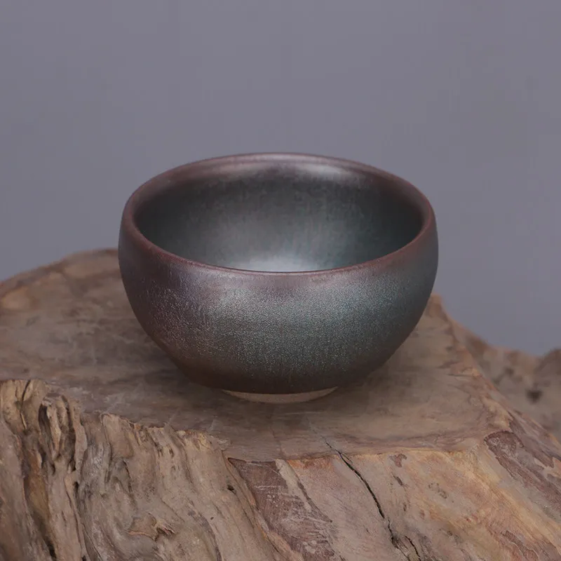 Jingdezhen Iron Body Seven Color Kiln Change Tea Cup Antique Style Porcelain Tea Ware Home Tea Set Decor