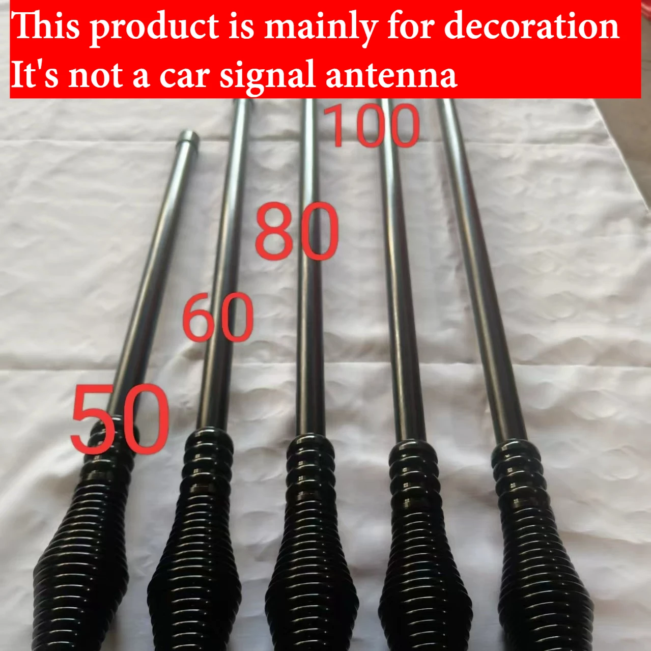 50/60/80/100cm modified bold decorative antenna, safety cow fence pole, off-road vehicle height limit measurement flagpole frame