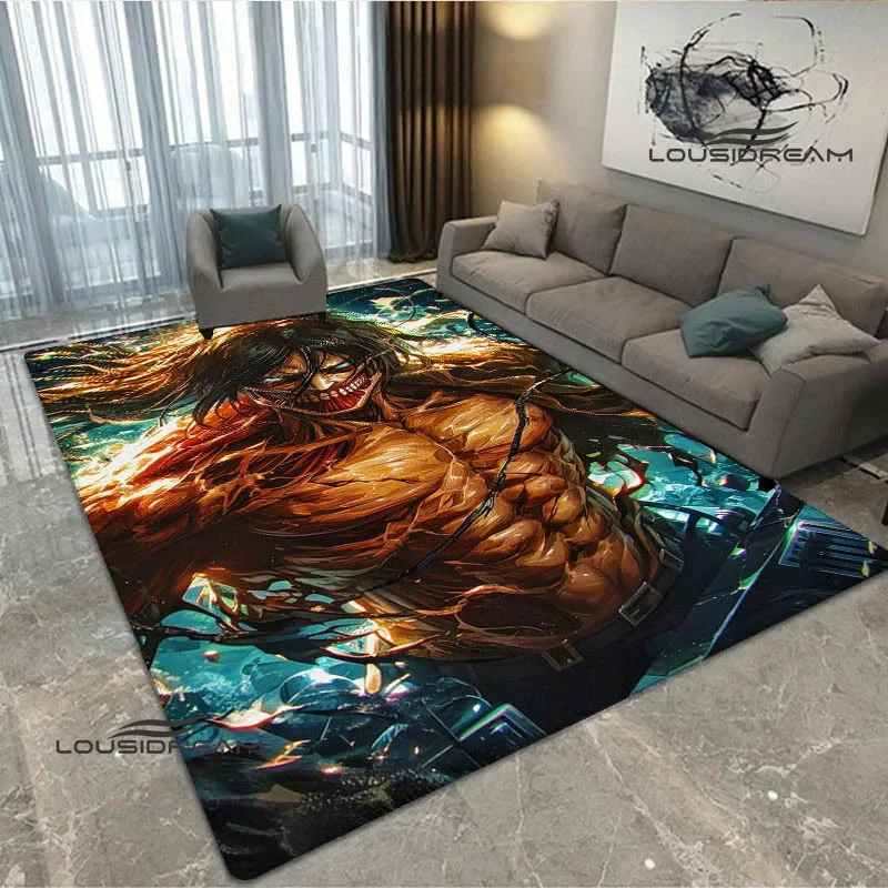 Cartoon A-Attack on Titan print carpet Non-slip carpet outdoor carpets area rug Home bedroom decor rug for bedroom birthday gift