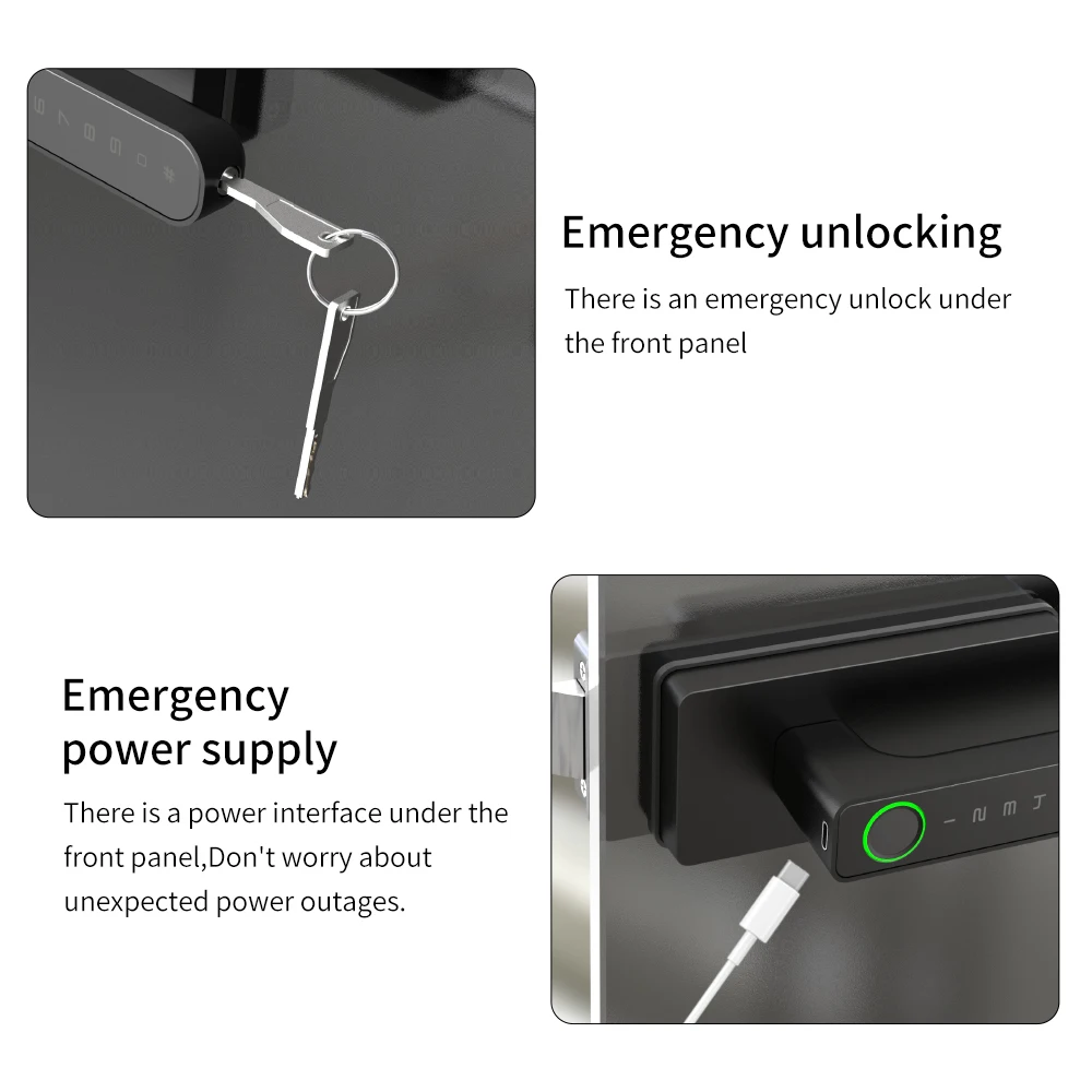 Tuya Smart Aluminum Alloy Globular Door Knobs Lock Rotation Knobset Handle Metal Glass Lock With Key App For Bedroom Living Room