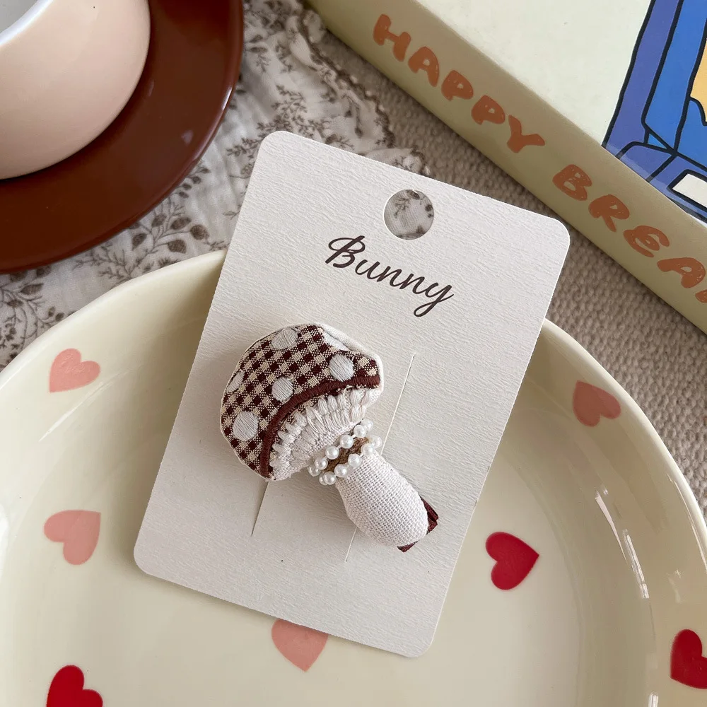 منقوشة الفطر دبوس الشعر هيرباند الأطفال إكسسوارات الشعر الكرتون تنوعا الطفل ذيل حصان هيرباند كسر