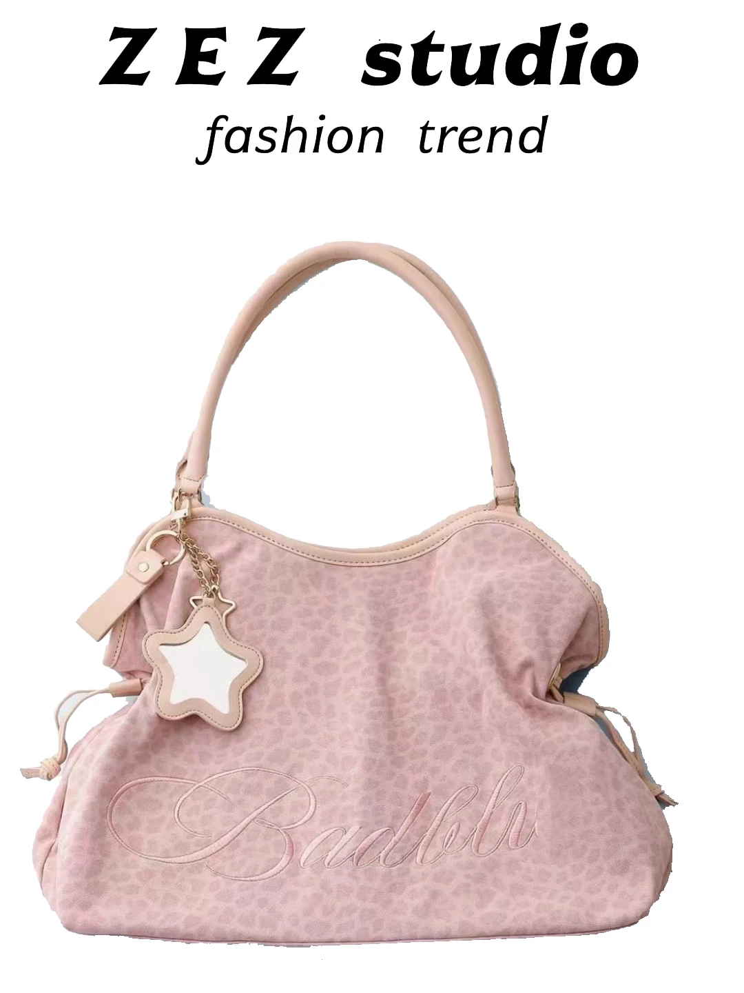 Large Capacity Commuter Polka Dot Leopard Print Tote Bag Sweet And Cool Style Forest System Ladies Handbag Korean Style