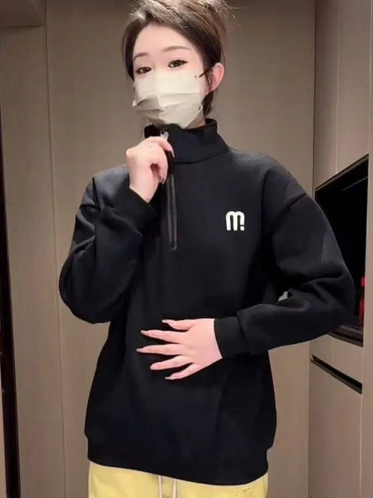 

Мужская модная брендовая толстовка с вышивкой на молнии на подкладке Fce, повседневная универсальная основа для пар, новинка зимы, свободная посадка