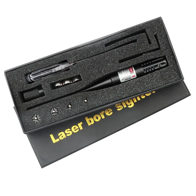 Hot Sale Red Dot Laser Bore Sighter Calibration Laser Scope Kit for 0.17 - 0.78 Caliber Collimator Calibrator with 12 Adapters